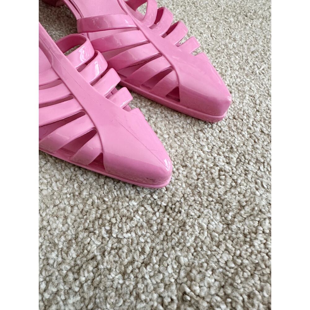 Melissa Plasticodelic Pink Point Toe Jelly Sandal Heels Size 8 - Picture 5 of 8